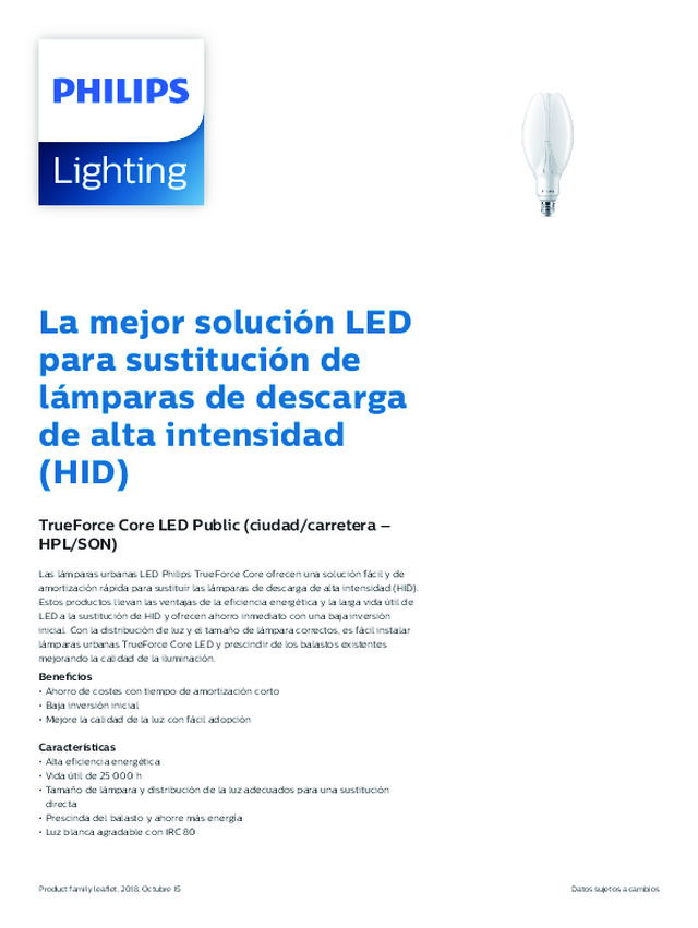 TrueForce Core LED Public (ciudad/carretera – HPL/SON)