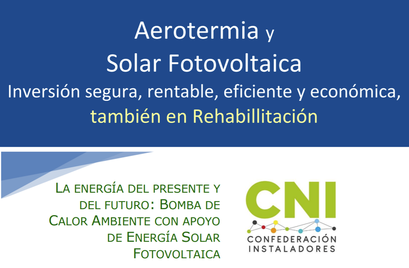 Consejos para instalar bombas de calor de aerotermia combinadas con fotovoltaica por CNI