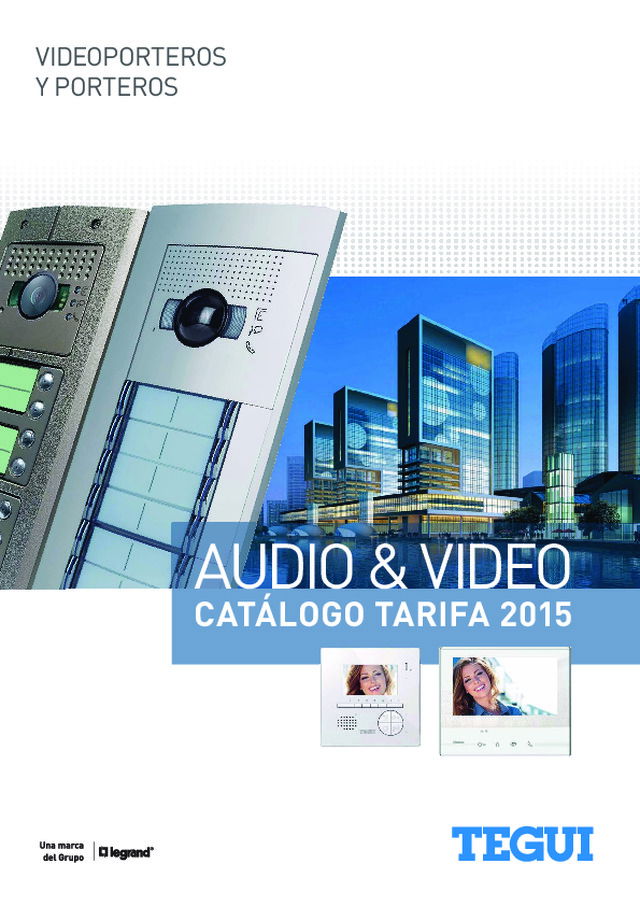 Catálogo Porteros y Vídeoporteros Tegui 2015