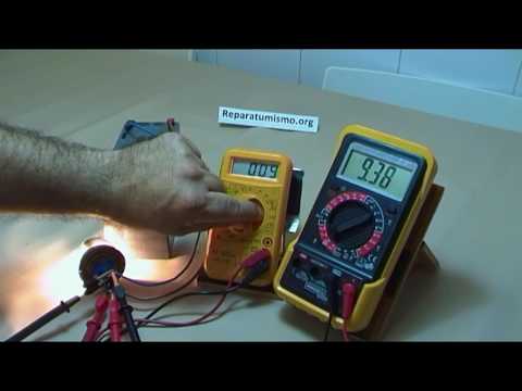 Comparativa de medida entre voltímetros