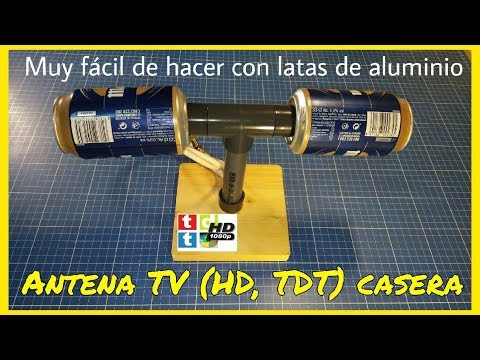 Construir una antena de TV con latas de aluminio