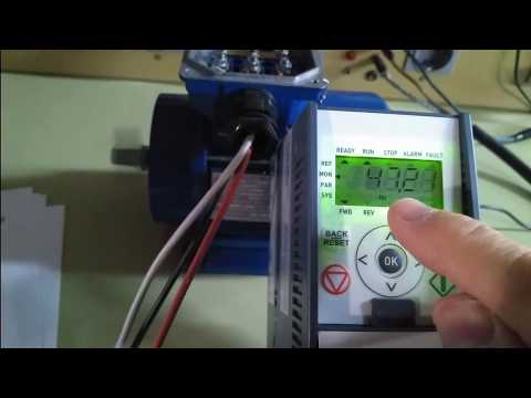 Variador de frecuencia HYUNDAI N800S. Variación de la frecuencia desde la consola del variador