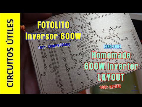 Fotolito para inversor de 600W