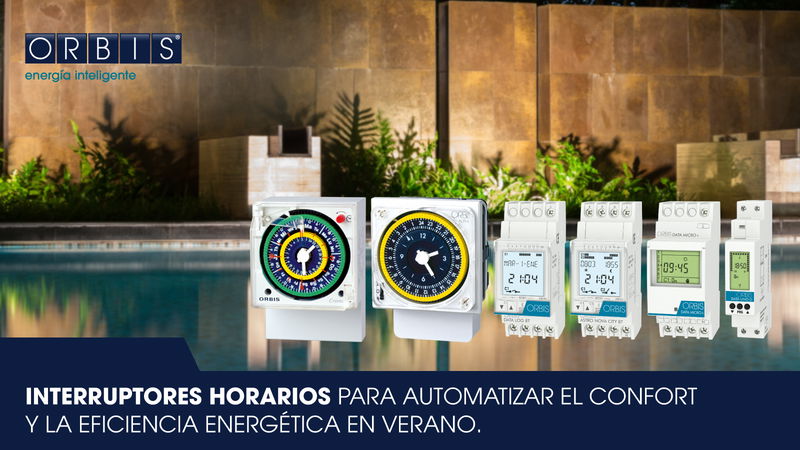 Interruptores horarios analógico y digitales en verano