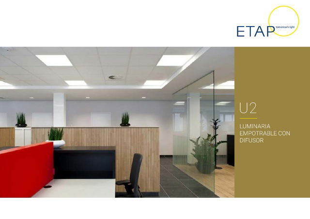ETAP - U2: Luminaria Empotrable con Difusor 