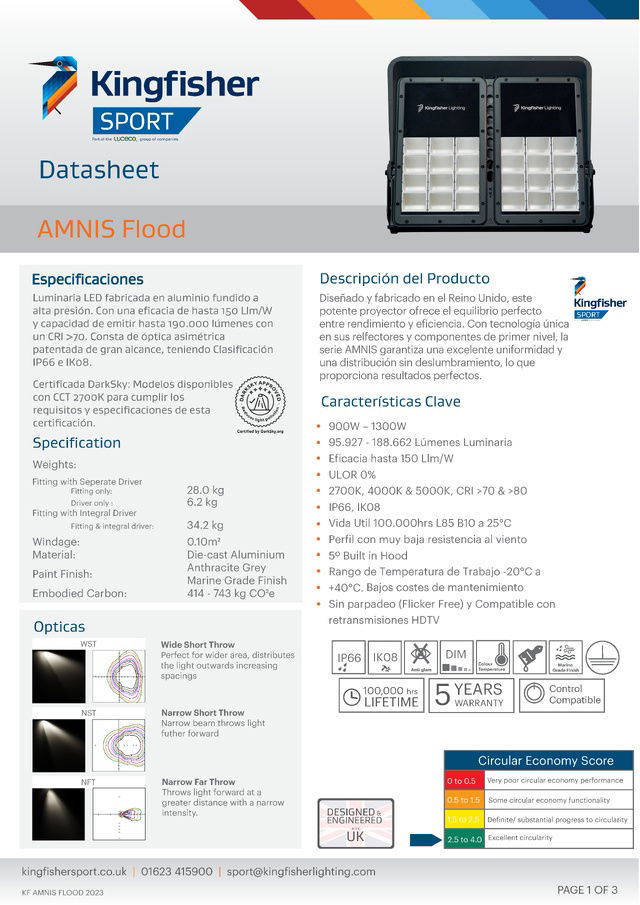 AMNIS FLOOD - Ficha Técnica
