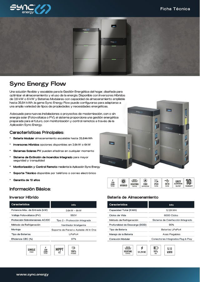 Sync Energy- Ficha Técnica Flow