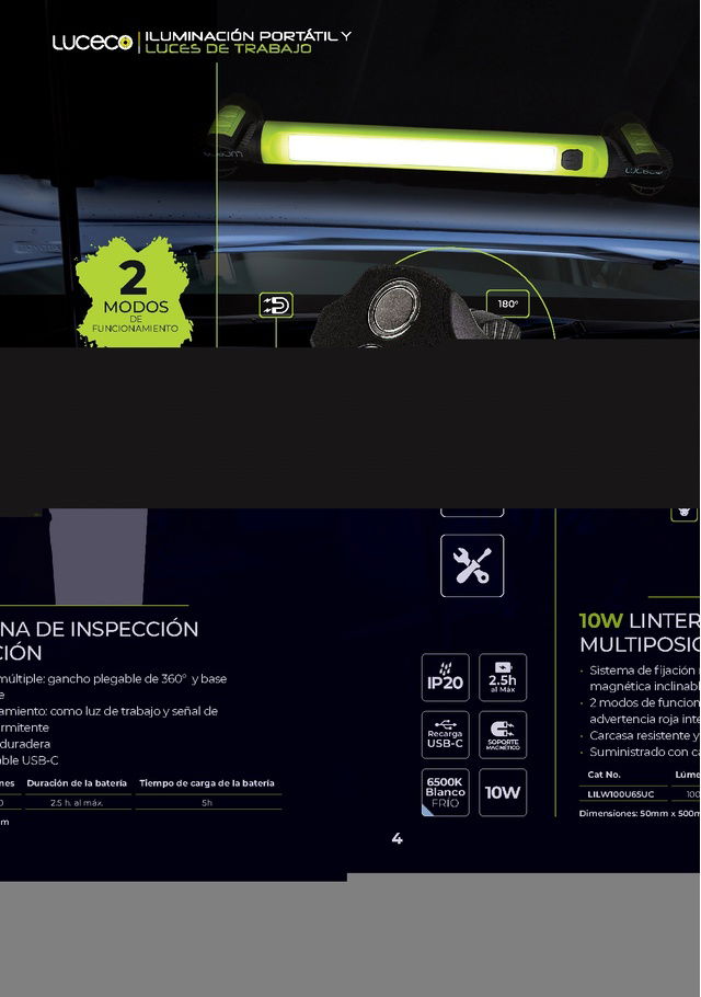 Luceco - Proyector USB Inspección