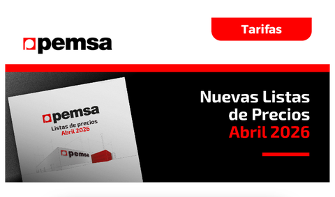 Nueva lista de precios abril 2026 de Pemsa