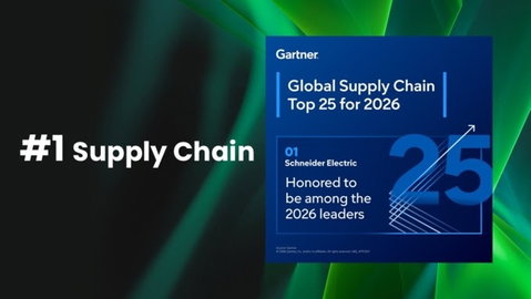 Schneider Electric ocupa el primer puesto en el Gartner® Supply Chain Top 25 de 2026 por cuarto año consecutivo