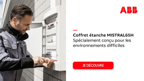 Coffrets de distribution : garantissez l'alimentation électrique de vos installations intérieures ou extérieures avec la série MISTRAL65H d'ABB