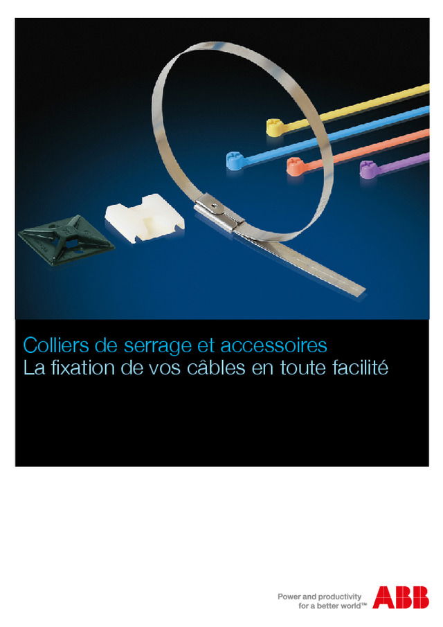 Catalogue ABB Colliers de serrage et accessoires