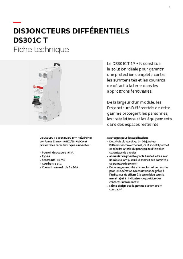Protection contre les surintensités : une présentation technique des disjoncteurs différentiels DS301C T