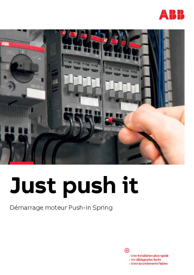 Démarrage moteur : le catalogue de la nouvelle solution Push-in Spring d'ABB est disponible