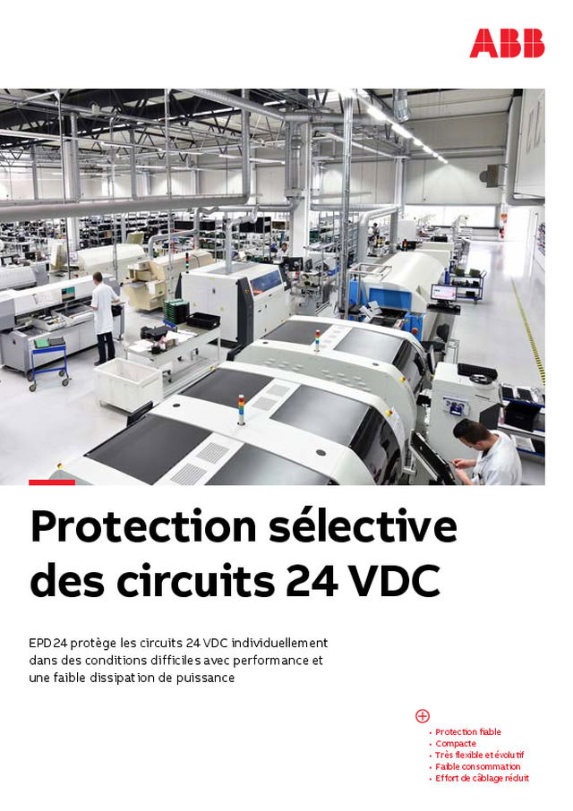 Protection sélective des circuits 24 VDC
