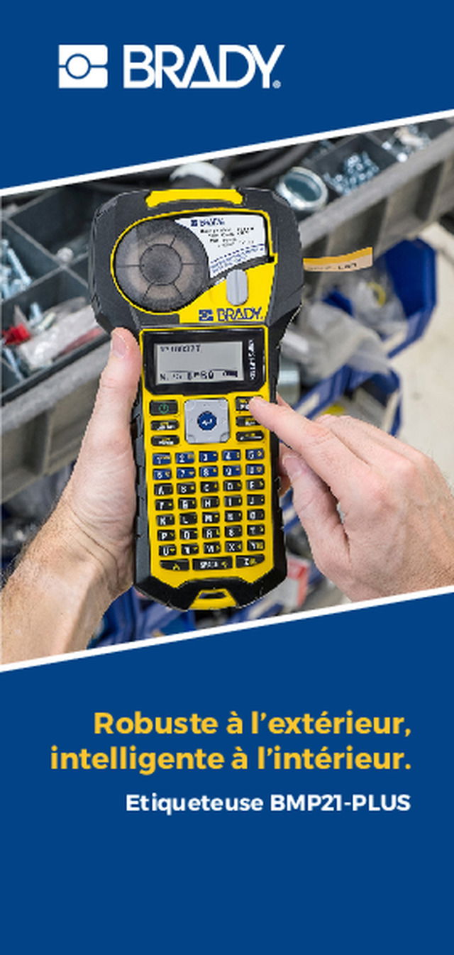 Brady - Étiqueteuse BMP21-PLUS : Robuste à l’extérieur,  intelligente à l’intérieur.