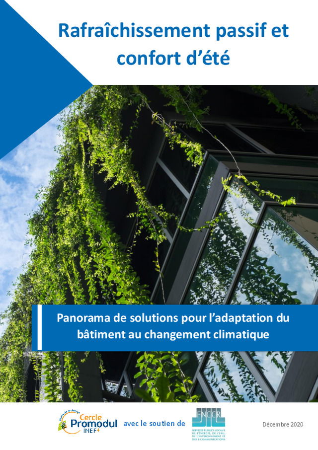 Rafraîchissement passif et confort d'été : le guide de Cercle Promodul / INEF4 offrant un panorama de solutions pour l'adaptation du bâtiment au changement climatique