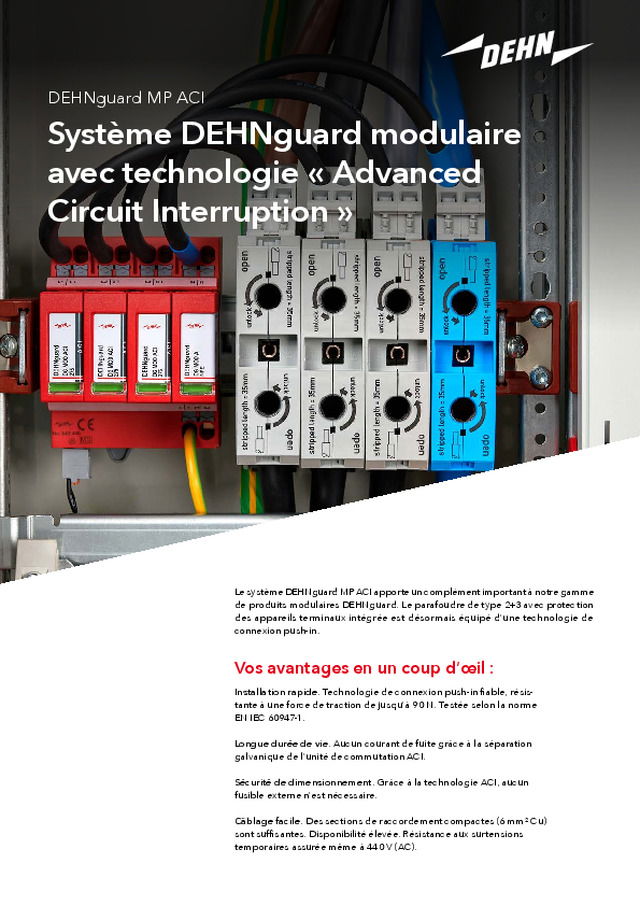 Évolution de la gamme de produits modulaires DEHNguard : le parafoudre de type 2+3 désormais doté d'une technologie de connexion push-in