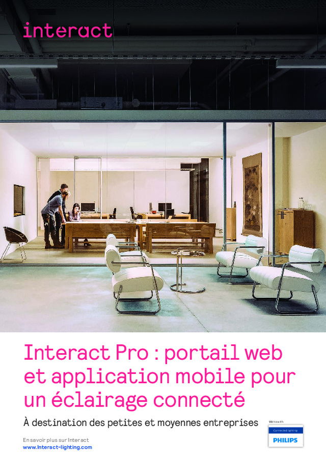 Interact Pro : portail web et application mobile pour un éclairage connecté