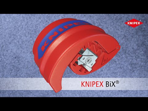 KNIPEX BiX® : Coupe-gaine exclusif pour les gaines IRL et différents tubes en plastique de 20 à 50mm de diamètre.