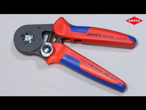 Pince à sertir auto-ajustable pour embouts de câble avec accès latéral avec gaines bi-matières brunie 180 mm