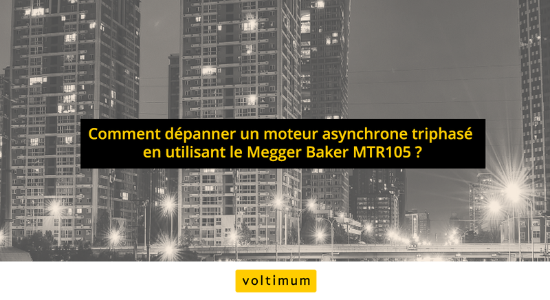 Comment dépanner un moteur asynchrone triphasé en utilisant le Megger Baker MTR105 ?