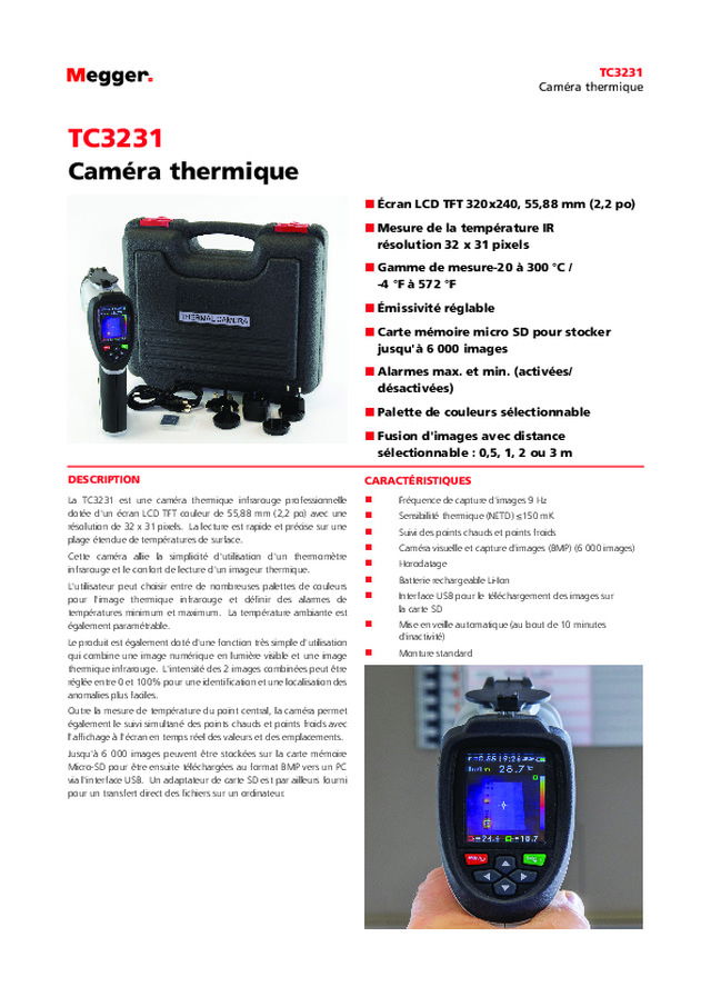 TC3231 - Caméra thermique