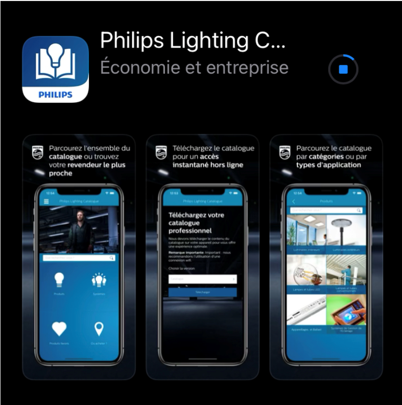 Comparaison de produits, listes de souhaits par projet, liens utiles : découvrez la nouvelle application Philips Lighting Catalogue