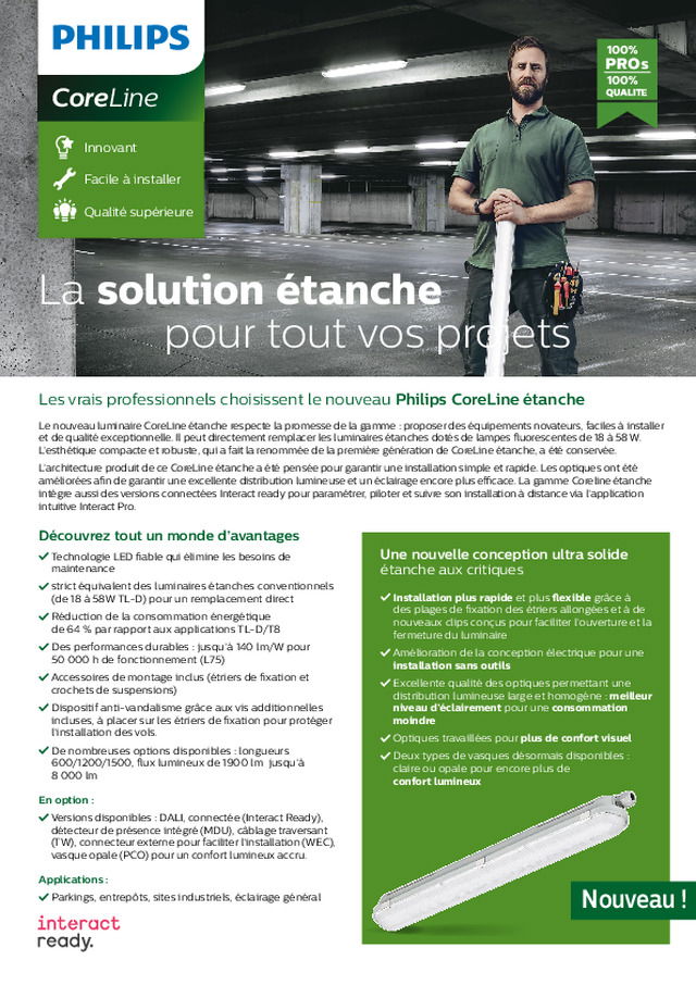 Nouvelle Generation du CoreLine etanche