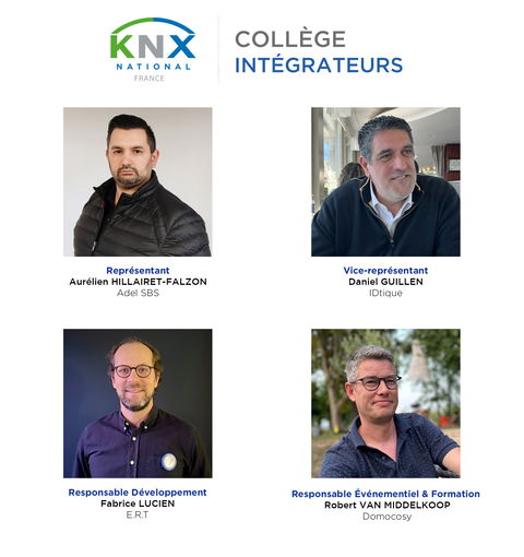 Aurélien HILLAIRET-FALZON nommé Représentant du Collège Intégrateurs KNX France, aux côtés de Daniel GUILLEN comme Vice-Représentant