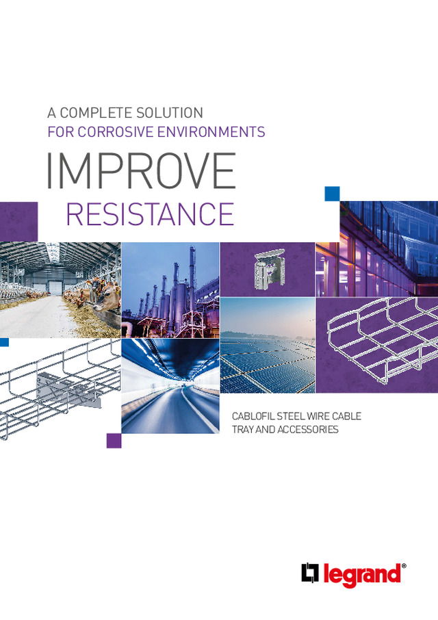 Cablofil steel wire cable tray and accessories