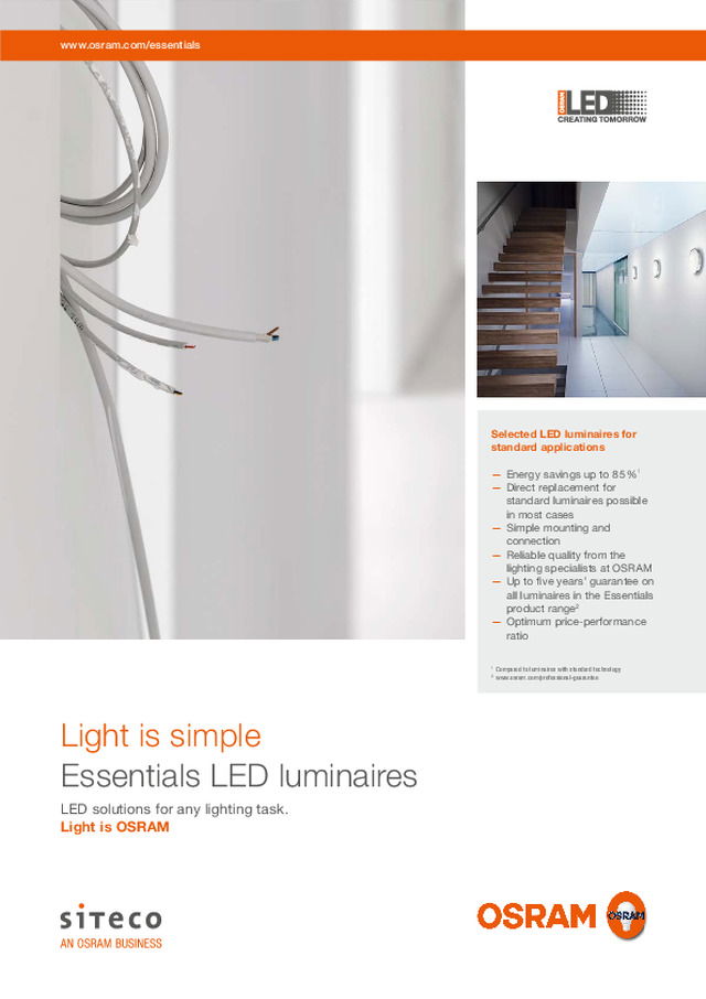 Light is simple - Essentials LED luminaires