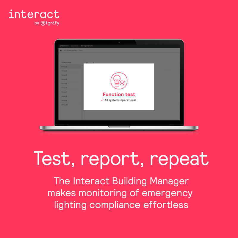 Signify launches Interact emergency lighting system for seamless cloud-based control, monitoring and testing of emergency lighting