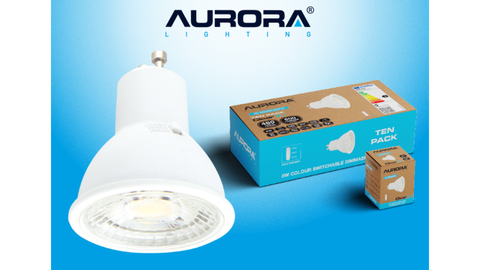 Aurora launches ClearVu™ CCT GU10 lamp with switchable colour temperatures