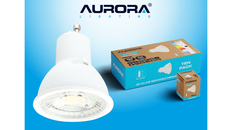 Aurora launches ClearVu™ CCT GU10 lamp with switchable colour temperatures