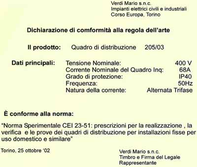 Documentazione da allegare