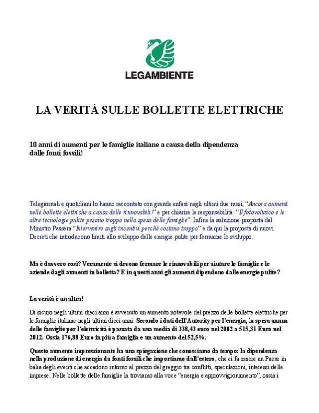La verità sulle bollette? A pesare sono le fossili