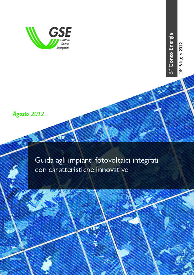 Quinto Conto Energia 2012: online la guida agli impianti fotovoltaici