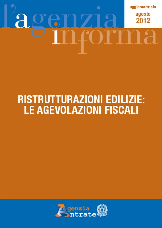 Bonus ristrutturazioni, la nuova Guida delle Entrate