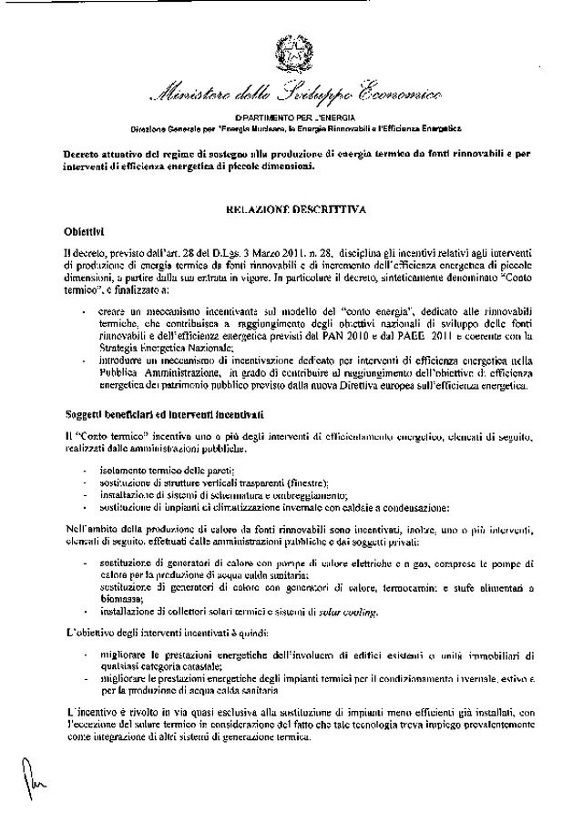 relazione decreto termiche
