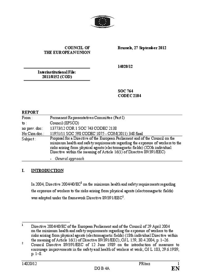 Come effettuare la valutazione del rischio CEM ad un anno dalla data prevista per il recepimento della Direttiva 2004/40/CE?