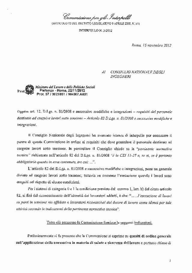 Requisiti del personale destinato ad eseguire lavori sotto tensione