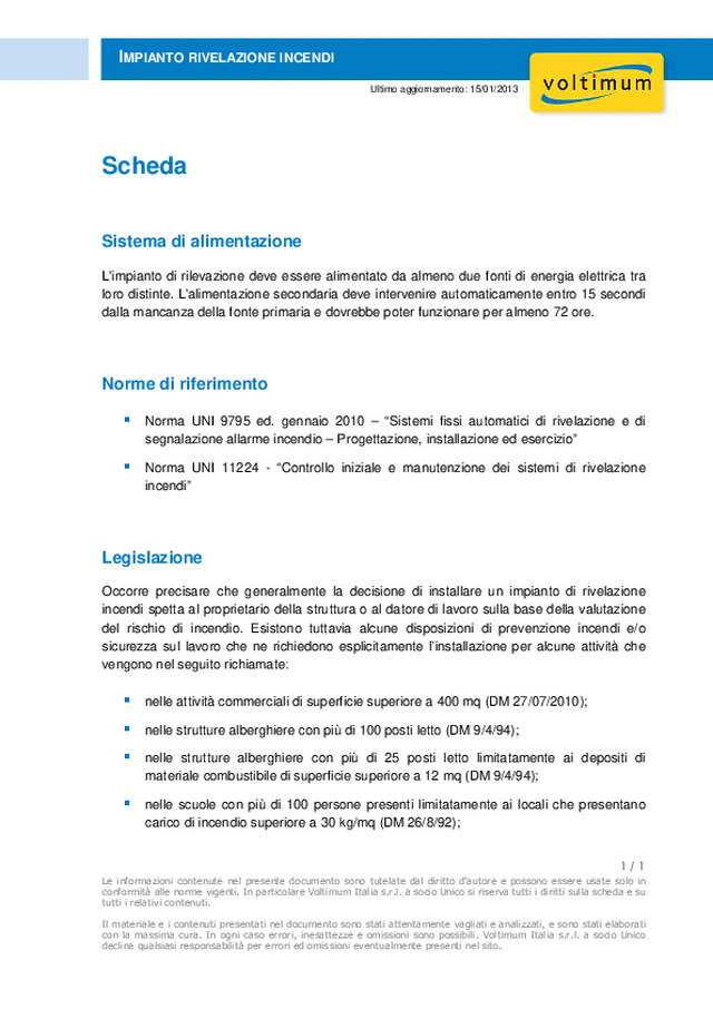 305-001-011 Rivelazione incendi