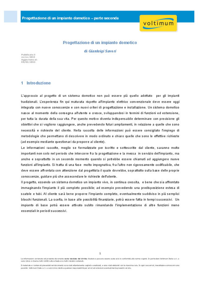 Guida alla progettazione domotica parte 2