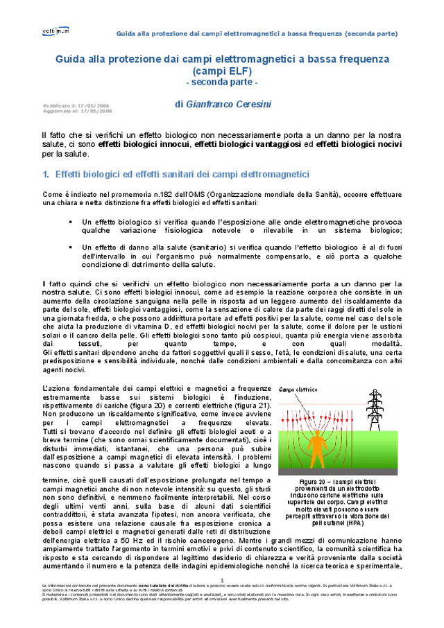 Protezione da campi elettromagnetici a bassa frequenza (seconda parte)
