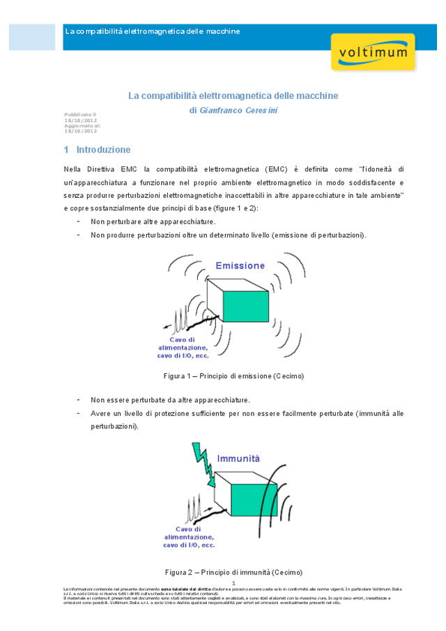 La compatibilità elettromagnetica delle macchine