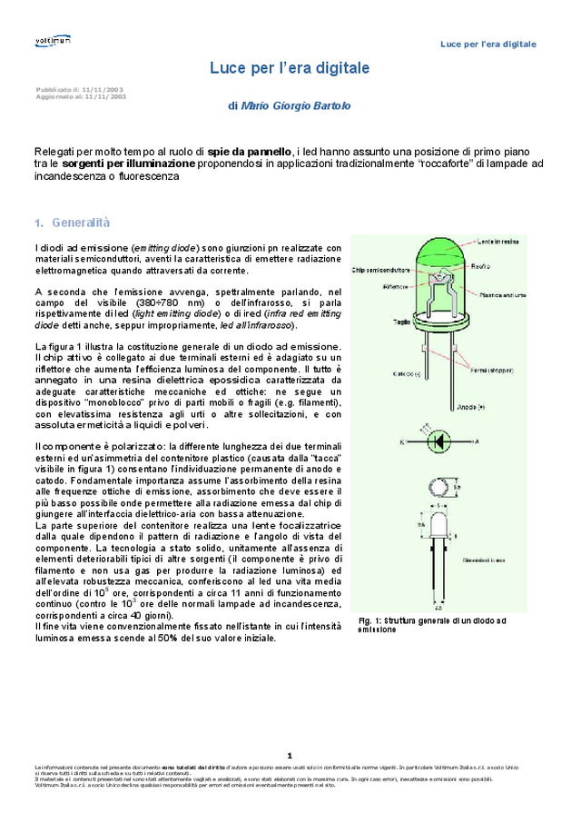 Luce per l\'era digitale