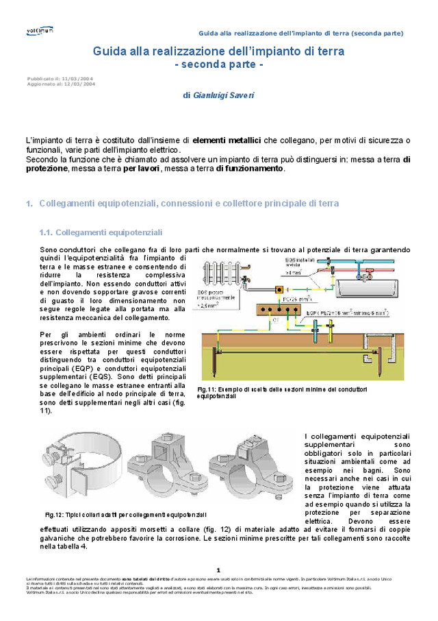 Guida alla realizzazione dell\'impianto di terra (prima parte)