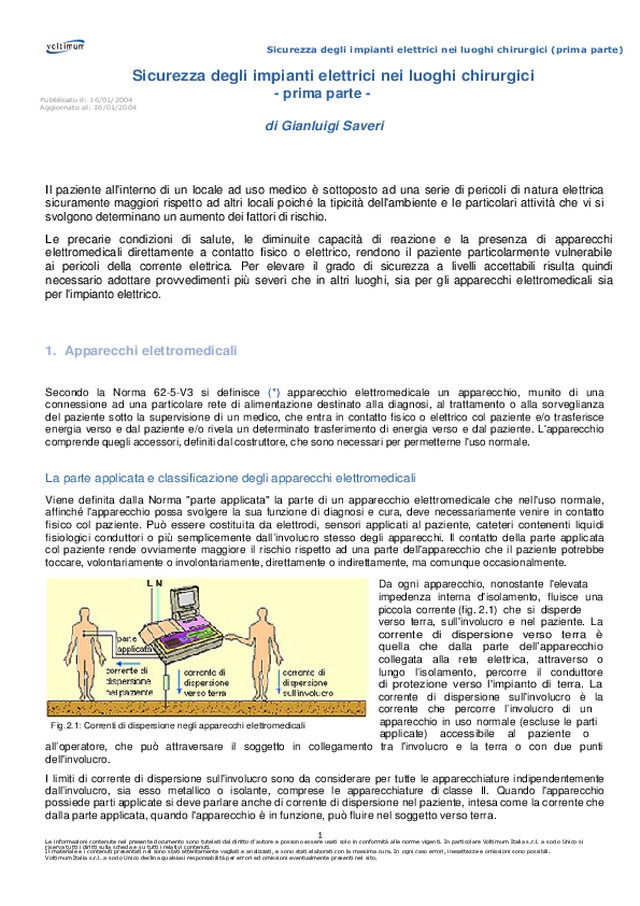 Guida: sicurezza degli impianti elettrici nei locali chirurgici (prima parte)