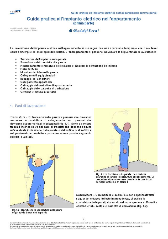 Guida pratica all’impianto elettrico nell’appartamento (prima parte)